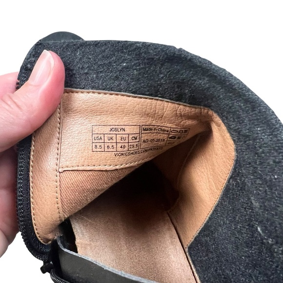 Vionic Joslyn black weather resistant women’s ankle boots SZ 8.5 - Picture 9 of 9